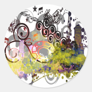 Adesivo Cidade de Grunged