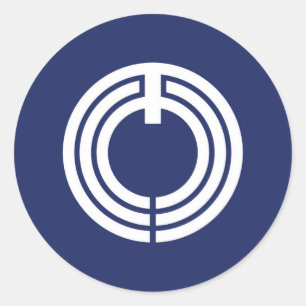 Adesivo Cidade de Hiratsuka bandeira Kanagawa prefeitura j