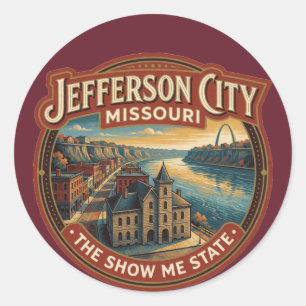 Adesivo Cidade de Jefferson Missouri Capital Rio Viagem