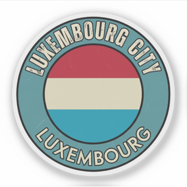 Adesivo Cidade de Luxemburgo, Luxemburgo (Frente)