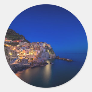 Adesivo Cidade de Manarola no Cinque Terre na noite