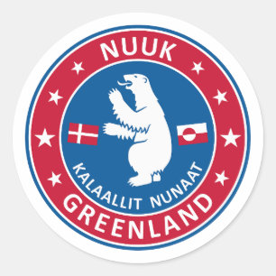 Adesivo Cidade de Nuuk, Groenlândia. Crachá de Nuuk
