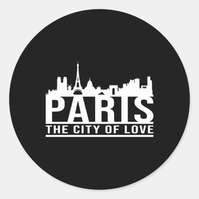 Adesivo Cidade de Paris, França, Cityscape Skyline Funny G (Frente)
