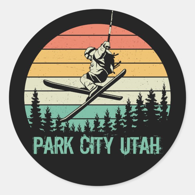 Adesivo Cidade de Park, Utah, vintage (Frente)