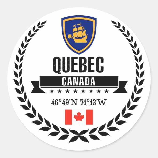 Adesivo Cidade de Quebec (Frente)
