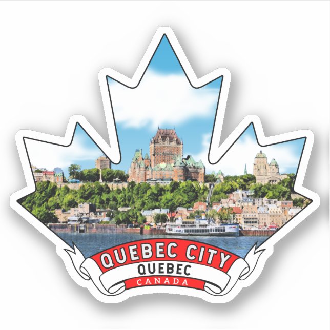Adesivo Cidade de Quebec, Canadá (Frente)