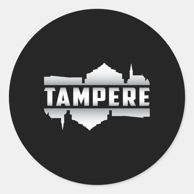 Adesivo Cidade de Tampere, Finlândia - Skyline Cityscape I (Frente)