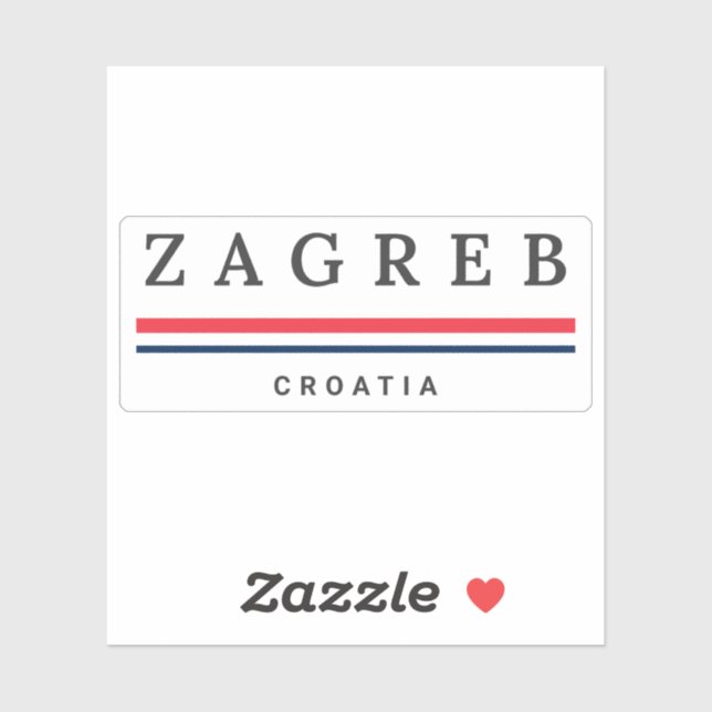 Adesivo Cidade de Zagreb Croácia (Folha)