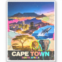 Cidade do Cabo África do Sul Colagem de Montanha e