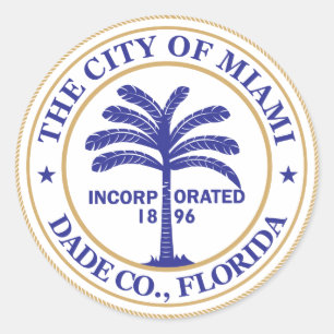 Adesivo Cidade do selo de Miami