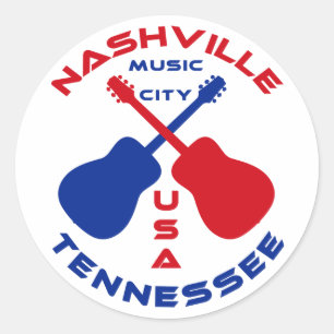 Adesivo Cidade EUA da música de Nashville, Tennessee