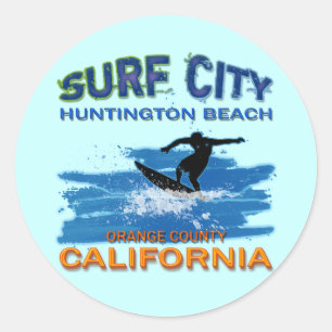 ADESIVO CIDADE HUNTINGTON BEACH DO SURF