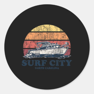 Adesivo Cidade Surf Nc Embarcações Antigas Design Retro De