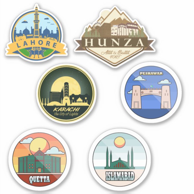Adesivo Cidades do Paquistão (Frente)