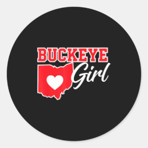 Adesivo Cidades dos EUA Buckeye Girl Ohio Casa Coração Est