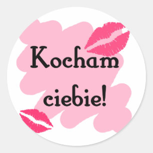 Adesivo Ciebie de Kocham - polonês eu te amo