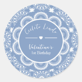 Adesivo Cielito Lindo 1º Aniversário Azul