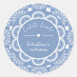 Adesivo Cielito Lindo 1º Aniversário Azul