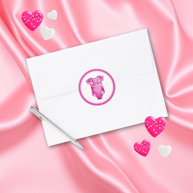 Adesivo Cielito Lindo rosa Obrigado chá de fraldas de moça (Criador carregado)