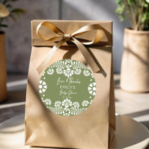 Cielito lindo sábio verde chá de fraldas mexicano