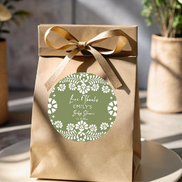 Adesivo Cielito lindo sábio verde chá de fraldas mexicano