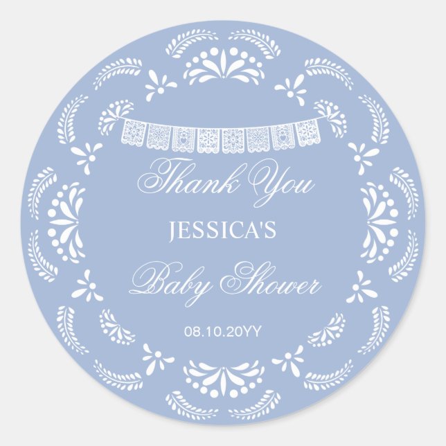 Adesivo Cielito Lindo Talavera Mexican Boy Baby Shower (Frente)