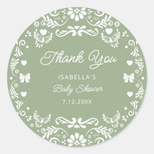 Adesivo Cielito Lindo Talavera Mexicano Baby Show Obrigado