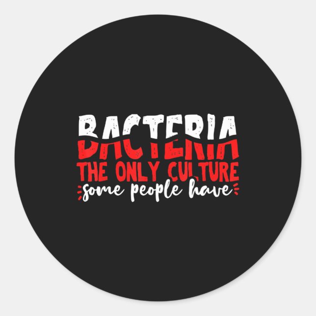Adesivo ciência da microbiologia bacteriana (Frente)