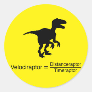 Adesivo ciência engraçada do velociraptor