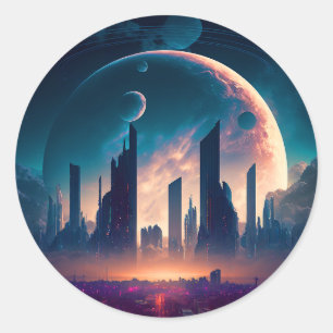 Adesivo Ciência Ficha Espacial Cyberpunk