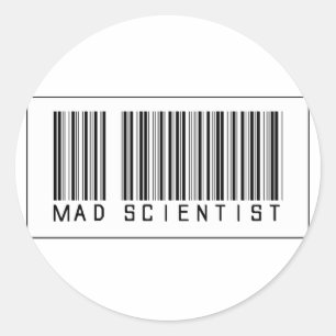 Adesivo Cientista louco do código de barras