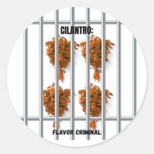 Adesivo Cilantro: Flavor Criminal - Engraçado Anti-Cilantr