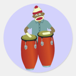 Adesivo Cilindros do Conga do macaco da peúga