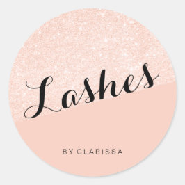 Adesivo Cílios elegantes modernos rosa dourado brilho rosa