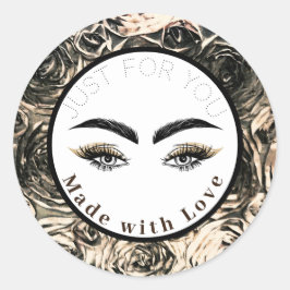 Adesivo Cílios Glam Rose Glamour Dourado Maquiagem Olhos