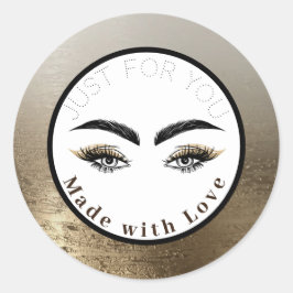 Adesivo Cílios Maquiagem Olhos Glam Gold