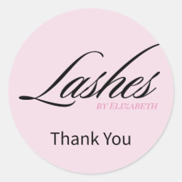 Adesivo Cílios Rotulo Blush Rosa Obrigado Negócios