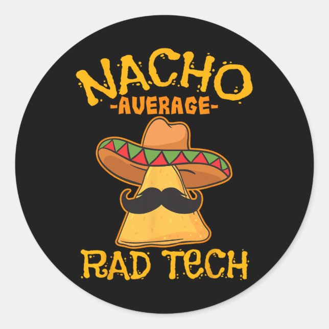 Adesivo Cin Média Rad Tech Radiologista Nacho (Frente)