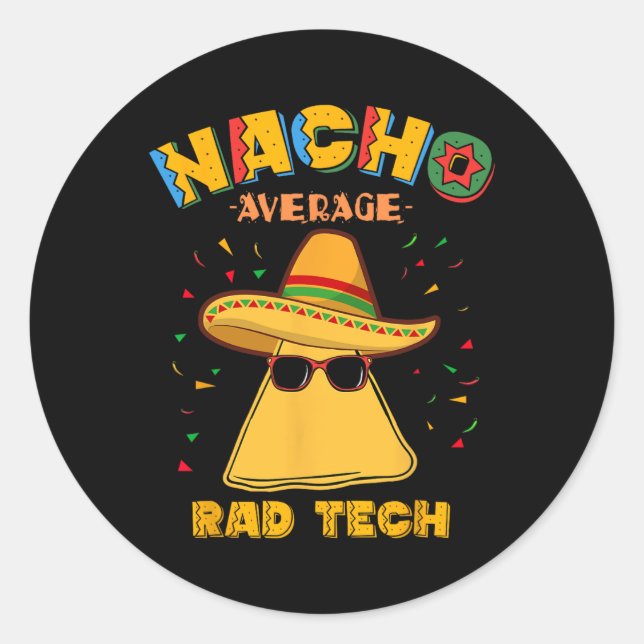 Adesivo Cin Média Rad Tech Radiologista Nacho (Frente)
