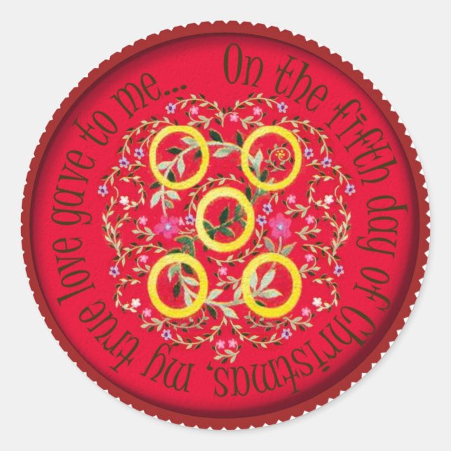 Adesivo Cinco anéis de ouro (Frente)