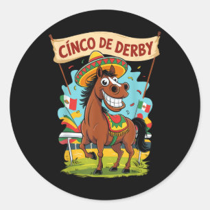 Adesivo Cinco De Derby Funny Horse Racing Derby De Mayo