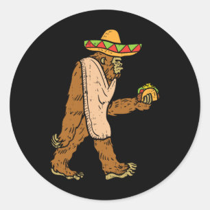 Adesivo Cinco de Diversão do Quadrado Sombrero Taco El Squ
