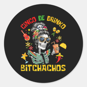 Adesivo Cinco De Drinko Achos Cinco De Mayo Bebendo