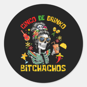 Adesivo Cinco De Drinko Achos Cinco De Mayo Bebendo