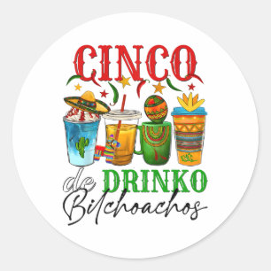 Adesivo Cinco De Drinko Achos Cinco De Mayo Homens Mulhere