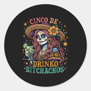 Adesivo Cinco de drinko bitchachos cinco de maio mexicano