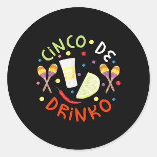 Adesivo Cinco de Drinko Camisas Homens Mulheres Cinco de M
