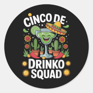 Adesivo Cinco De Drinko Squad