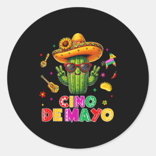 Adesivo Cinco de maio cacto mexicano engraçado vamos festa