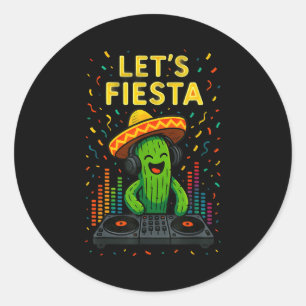 Adesivo Cinco de maio festa mexicana de cactus engraçada v